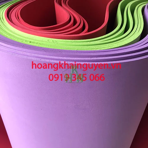 Mút EVA dạng cuộn màu xanh lá theo khổ, độ dày và chiều dài
