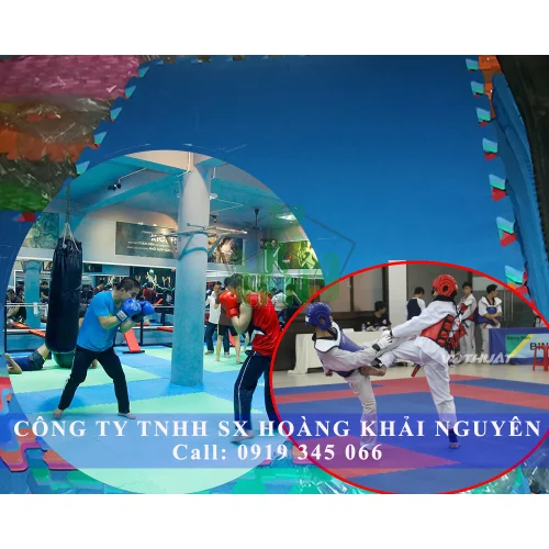 Thảm xốp lót nền tập võ tại Thái Bình: lập mặt bằng trước khi chọn tấm